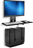 Mount-It! Monitor and Keyboard Wall Mount with CPU Holder, 25" Wide VESA Keyboard Tray (MI-7919)