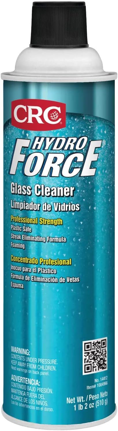 CRC HydroForce Glass Cleaner 14412 – 18 WT. OZ., Professional Strength Cleaning Solution 18 Ounce (Pack of 1) 1 Pack