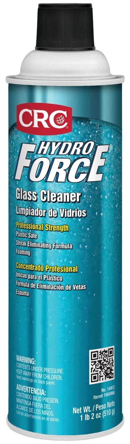 CRC HydroForce Glass Cleaner 14412 – 18 WT. OZ., Professional Strength Cleaning Solution 18 Ounce (Pack of 1) 1 Pack