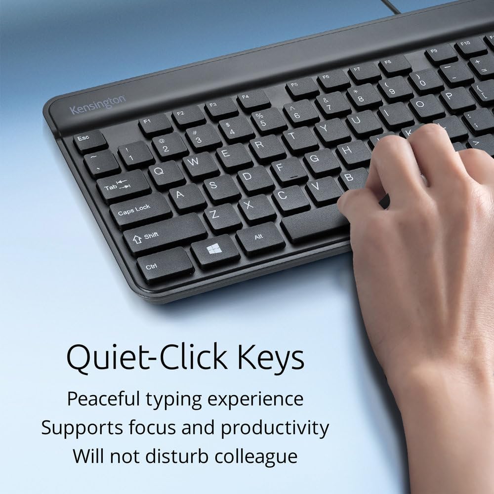 Kensington KB201 Simple Solutions Wired Keyboard, TAA Compliant