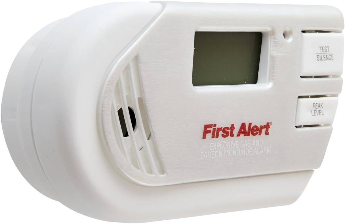 FIRST ALERT Combination Explosive Gas and Carbon Monoxide Alarm with Backlit Digital Display, GCO1CN