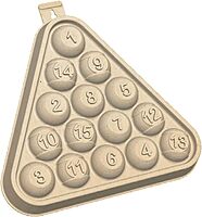 Birchwood Casey 3D 15 3/4" Pool Rack Targets | Lightweight Triangle Shooting Training Targets with Mounting Tab | Pack of 3