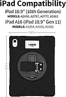 CODi Rugged iPad Case 11" (A16)/iPad 10.9" (10th Generation) | Heavy-Duty Shockproof Protection, 360° Coverage, Kickstand & Hand Strap