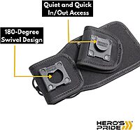 Hero's Pride Molded Ballistic Deluxe Radio Holder - Secure, Convenient Nylon Radio Holster for Duty Belt