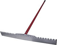 MARSHALLTOWN Asphalt Lute Rake, Blunt 36 Inch Blade, 84 Inch Aluminum Handle, T Connector, Made in The USA, RED700083C