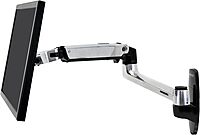 Ergotron – LX Single Monitor Arm, VESA Wall Mount – for Monitors Up to 34 Inches, 7 to 25 lbs – Polished Aluminum Polished Aluminum LX Wall Arm