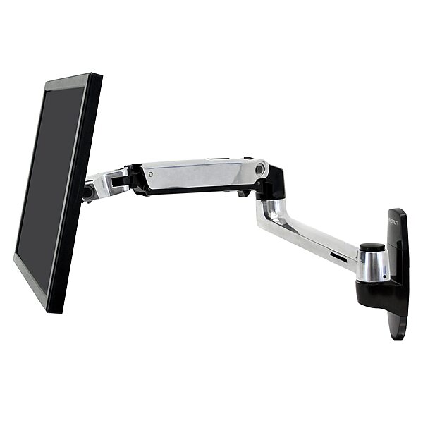Ergotron – LX Single Monitor Arm, VESA Wall Mount – for Monitors Up to 34 Inches, 7 to 25 lbs – Polished Aluminum Polished Aluminum LX Wall Arm