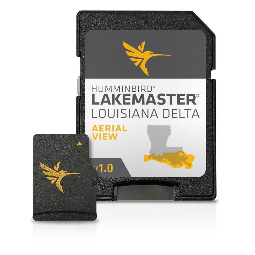 Humminbird LakeMaster Louisiana Delta Aerial View V1 (Legacy) Map SD Card for Fish Finders