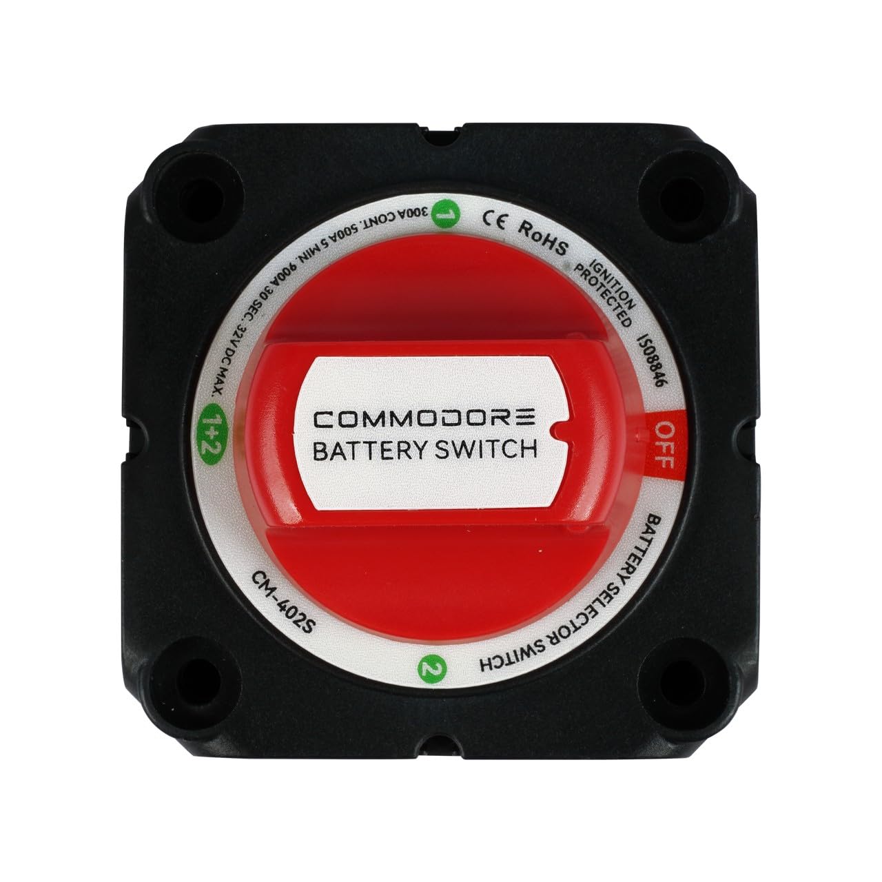 Commodore 4-Position Compact Dual Battery Selector Switch