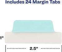 Avery Margin Ultra Tabs — Repositionable 2-Sided Writable Page Tabs