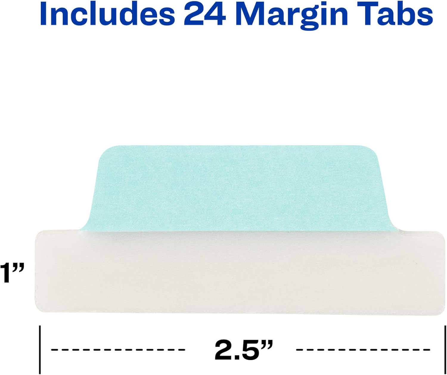 Avery Margin Ultra Tabs — Repositionable 2-Sided Writable Page Tabs