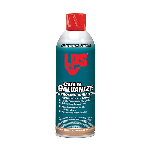 LPS 00516 Cold Galvanize Corrosion Inhibitor, 14 oz Aerosol Can