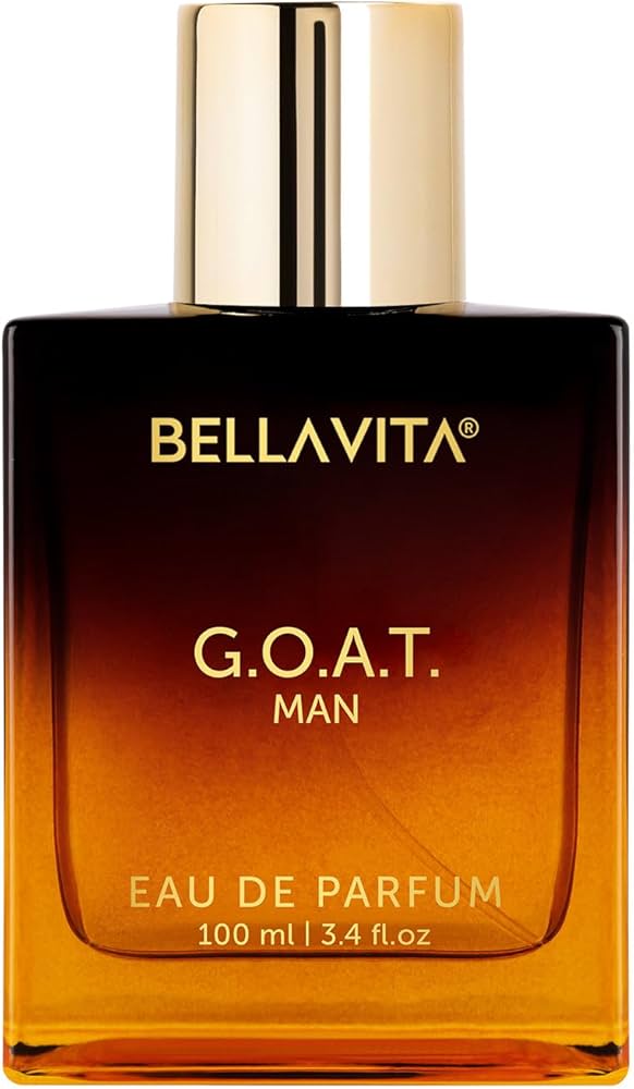 Bella Vita Luxury G.O.A.T Man Eau De Parfum Perfume with Bergamot, Patchouli & Vetiver|Premium, Long Lasting Spicy & Woody Fragrance for Men, 100 ML
