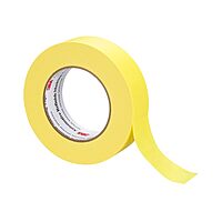3M Automotive Refinish Masking Tape 388N, 06654, 36 mm x 55 m, Yellow, Crepe Backing, Moisture Resistant