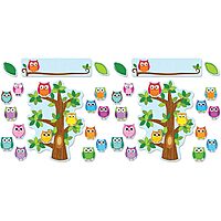 Carson Dellosa Education Carson Dellosa Colorful Owls Behavior Bulletin Board Set (110226) Small (Pack of 2) Colorful Owls