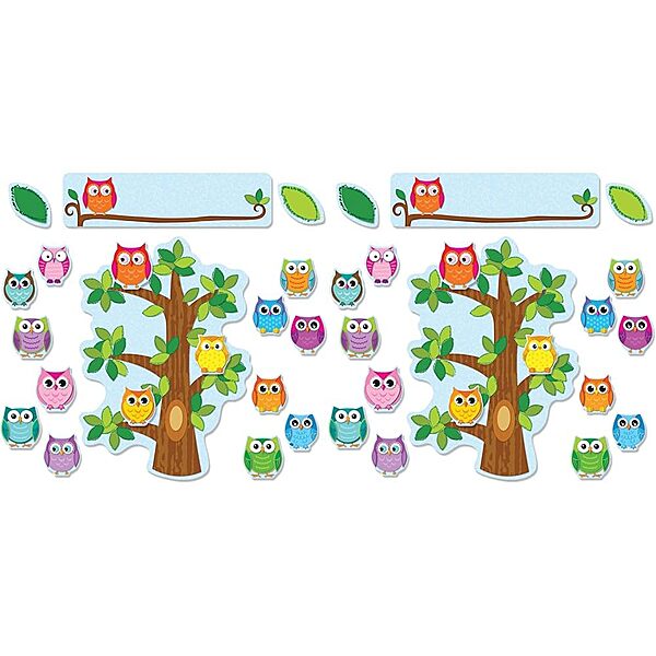 Carson Dellosa Education Carson Dellosa Colorful Owls Behavior Bulletin Board Set (110226) Small (Pack of 2) Colorful Owls (Pack of 2)