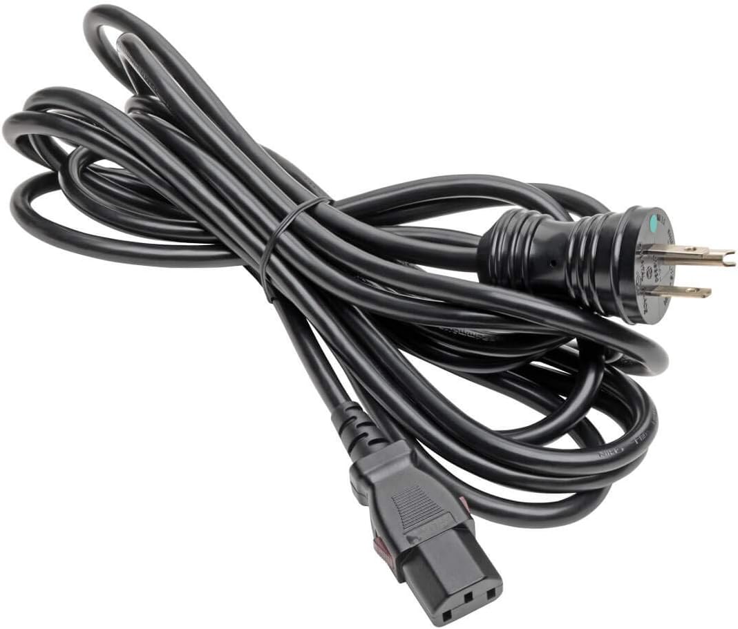 TRIPP LITE NEMA 5-15P to Locking C13 Power Cord, 18 AWG 10A/125V