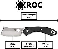 Spyderco Roc G-10 black Plain Edge Knife