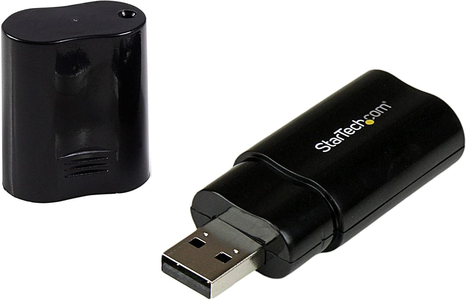 StarTech.com USB Sound Card - 3.5mm Audio Adapter - External Sound Card - Black - External Sound Card, TAA (ICUSBAUDIOB)