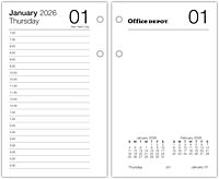 Office Depot Brand Daily Desk Calendar Refill, 3 1/2" x 6", White, January 2026 to December 2026, SP717D5026
