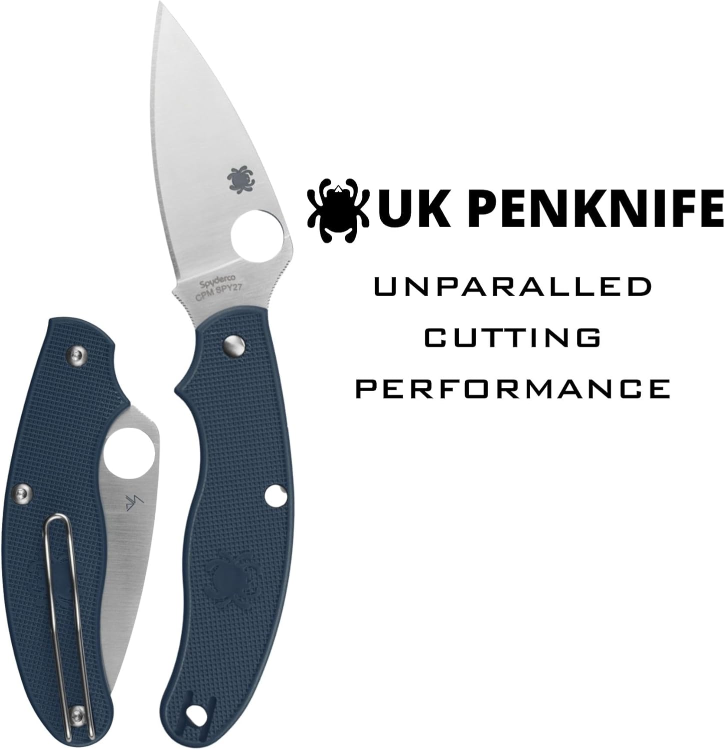 Spyderco UK Pen SlipIt C94PCBL Cobalt Blue FRN CPM-SPY27 Stainless Pocket Knife