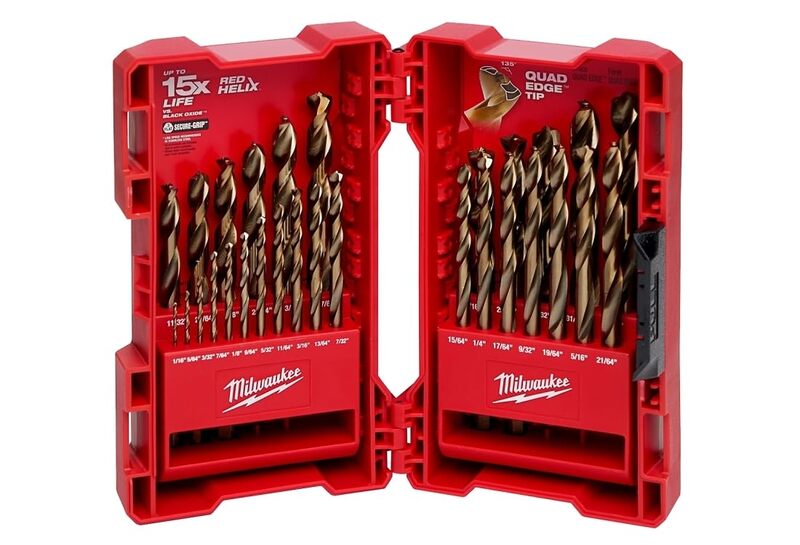 Milwaukee Electric Tools 48-89-2332 29Pc Cobalt Helix Drill Bit Set, Red