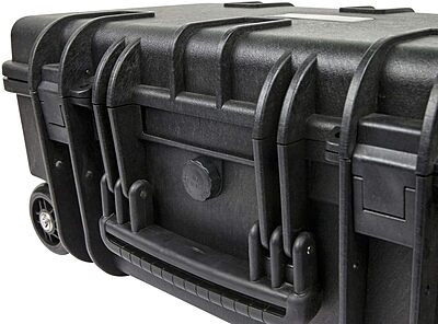 Monoprice Weatherproof Hard Case - 22 x 14 x 10 Inches, With Wheels and Customizable Foam, Shockproof, IP67