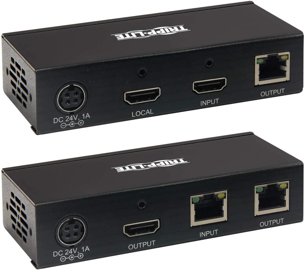 Tripp Lite HDMI Over Cat6 Extender Kit Transmitter Receiver Repeater 4K60Hz (B127A-111-BHTH)