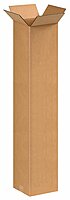 Aviditi 8842 Tall Corrugated Cardboard Box 8" L x 8" W x 42" H, Kraft, for Shipping, Packing and Moving (Pack of 20)