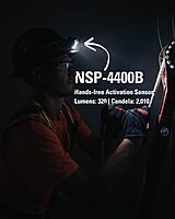 Nightstick NSP-4400B Dual-Light Headlamp w/Motion Sensing Activation - 3 AAA - Black