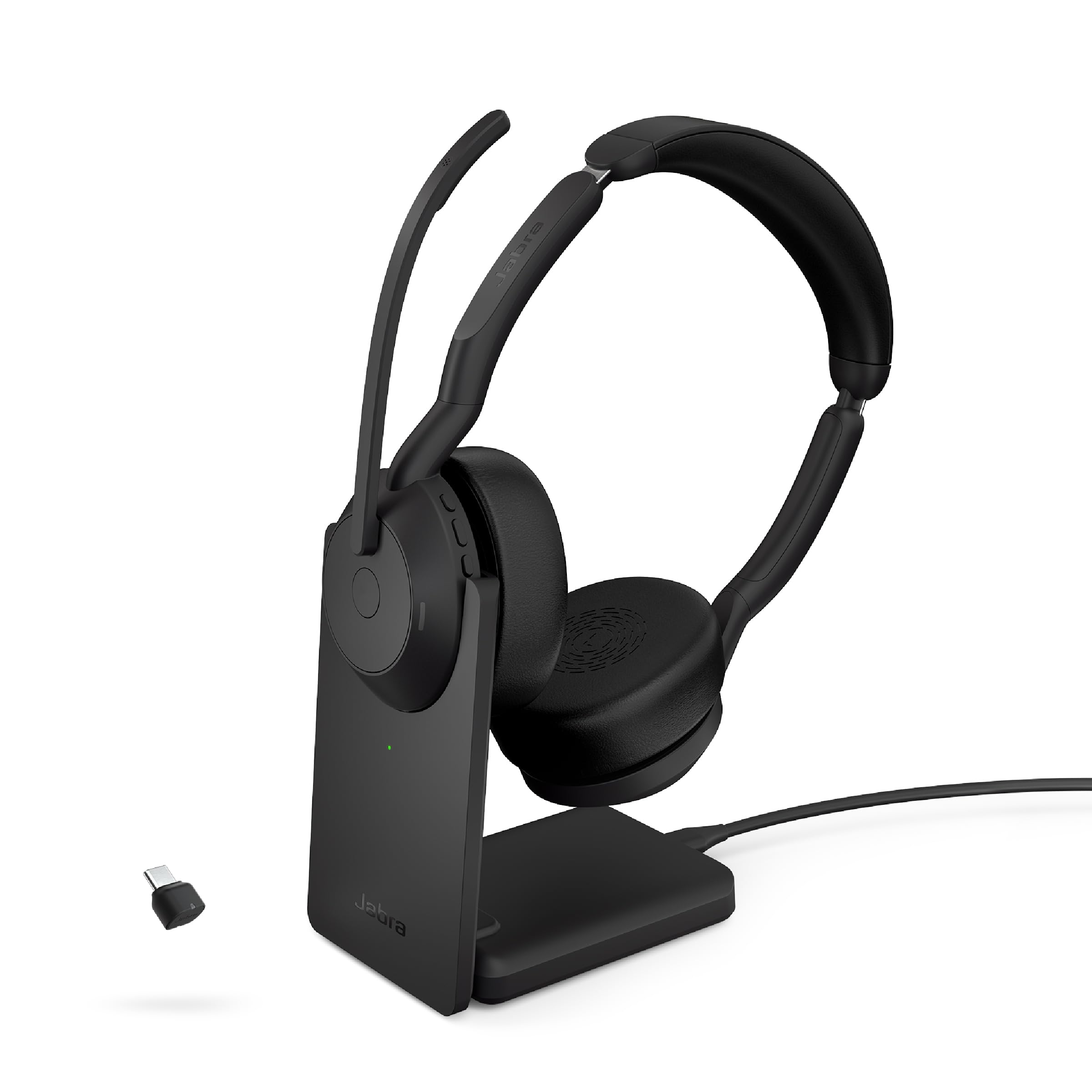 Jabra Evolve2 55 Stereo Wireless Headset with Charging Stand, AirComfort Technology