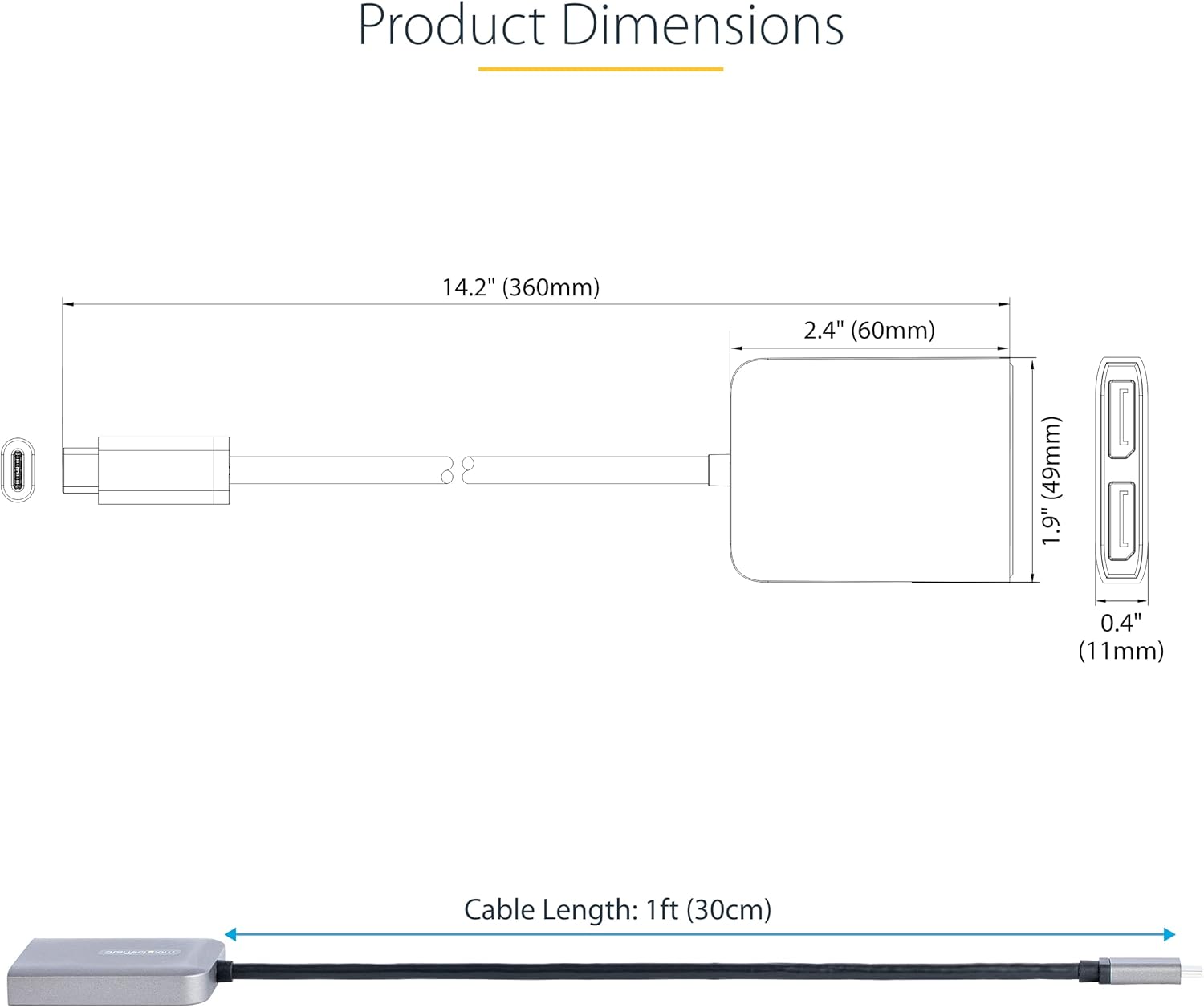 StarTech.com USB-C Multi-Monitor DisplayPort 1.4 MST Hub