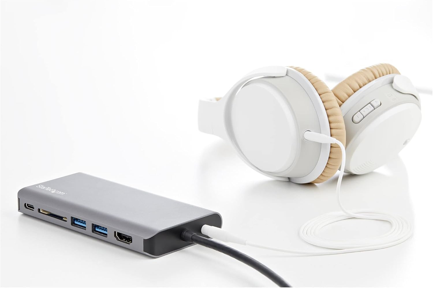 StarTech.com USB C Multiport Adapter - USB-C Mini Travel Dock w/ 4K HDMI or 1080p VGA - 3x USB 3.0 Hub, SD, GbE, Audio