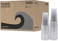 Boardwalk PET24 Clear Plastic Cold Cups, 24 Oz, 600/carton