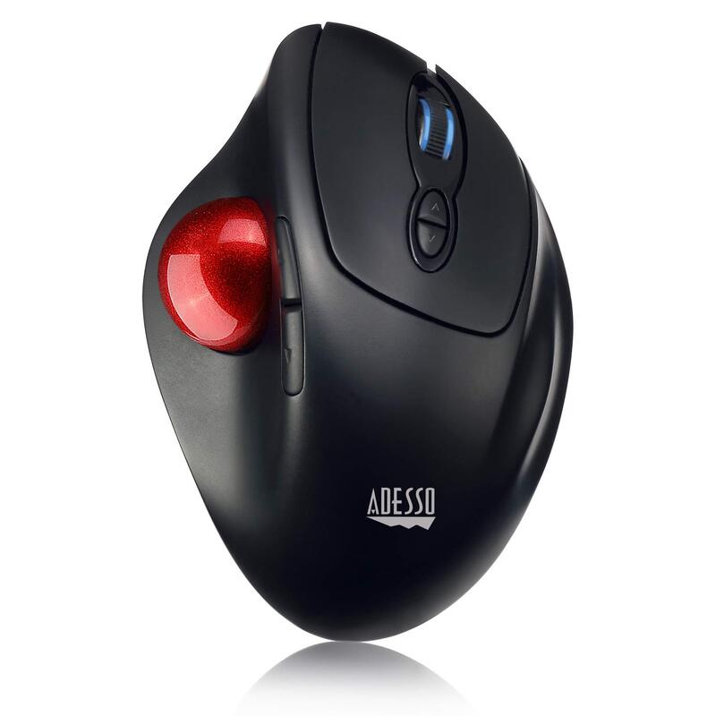 iMouse T30 Wireless Ergonomic Thumb Trackball Mouse with Nano USB Receiver, Programmable 7 Button Design, and 5 Level DPI Switch, Black