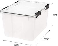 IRIS USA WEATHERPRO Weathertight Plastic Storage Box