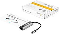 StarTech.com 2.5GbE USB C to Ethernet Adapter NBASE-T NIC - USB 3.0 Type C 2.5/1 Gigabit/100 Mbps Multi Speed Network/USB