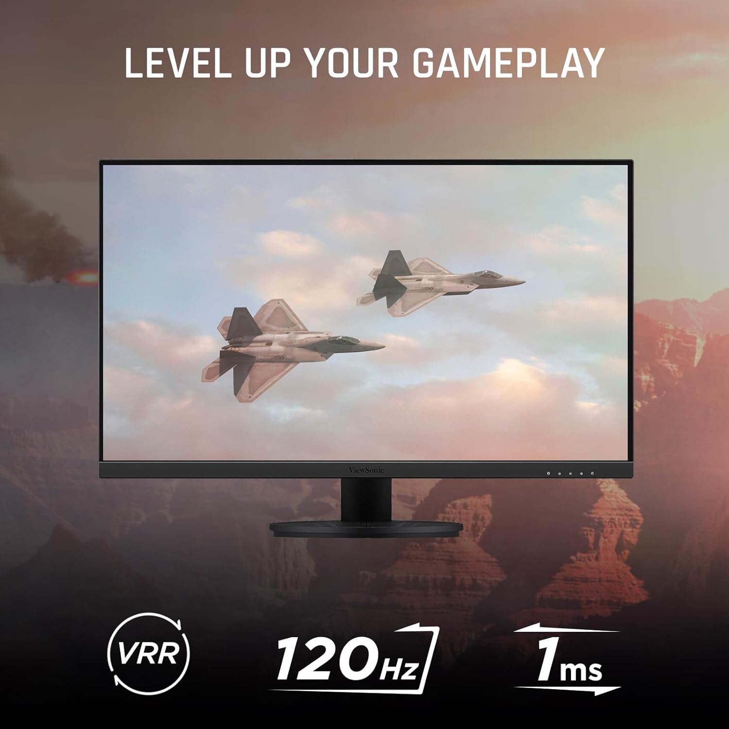 VIEWSONIC IPS Gaming Monitor — Full HD 1080p, 1ms, 120Hz, USB-C, HDMI, DisplayPort