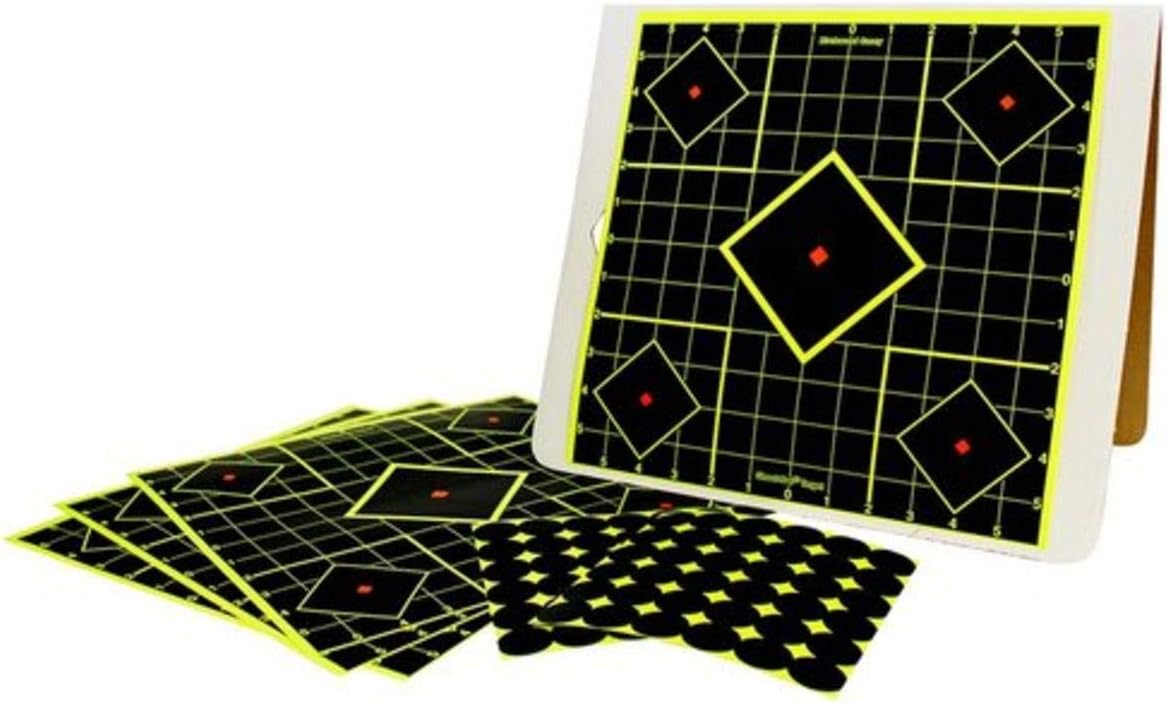 BIRCHWOOD CASEY Shoot-N-C 12" Sight-In Target Kit for Shooting - Easy to Assemble Heavy-Duty Self-Standing Cardboard A-Frame