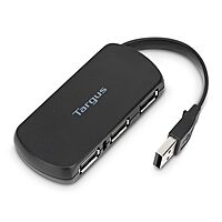 Targus 4-Port USB 2.0 Hub, Black - Compatible with PC and Mac, Sleek and Travel Friendly (ACH114US)