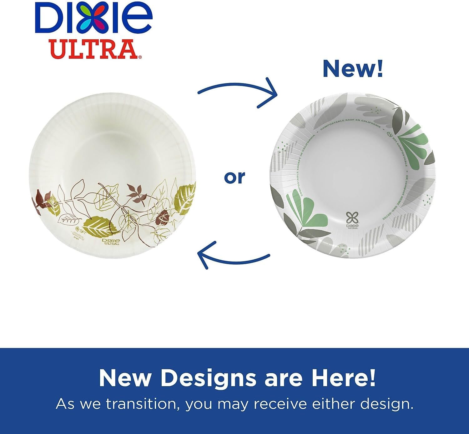 Dixie Ultra SXB12WSPK Bowls, Heavy Weight, 12oz., 125/PK, Pathways/White