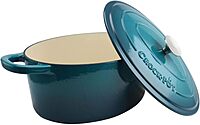 Crock-Pot Artisan 7-Quart Oval Enameled Cast Iron Dutch Oven