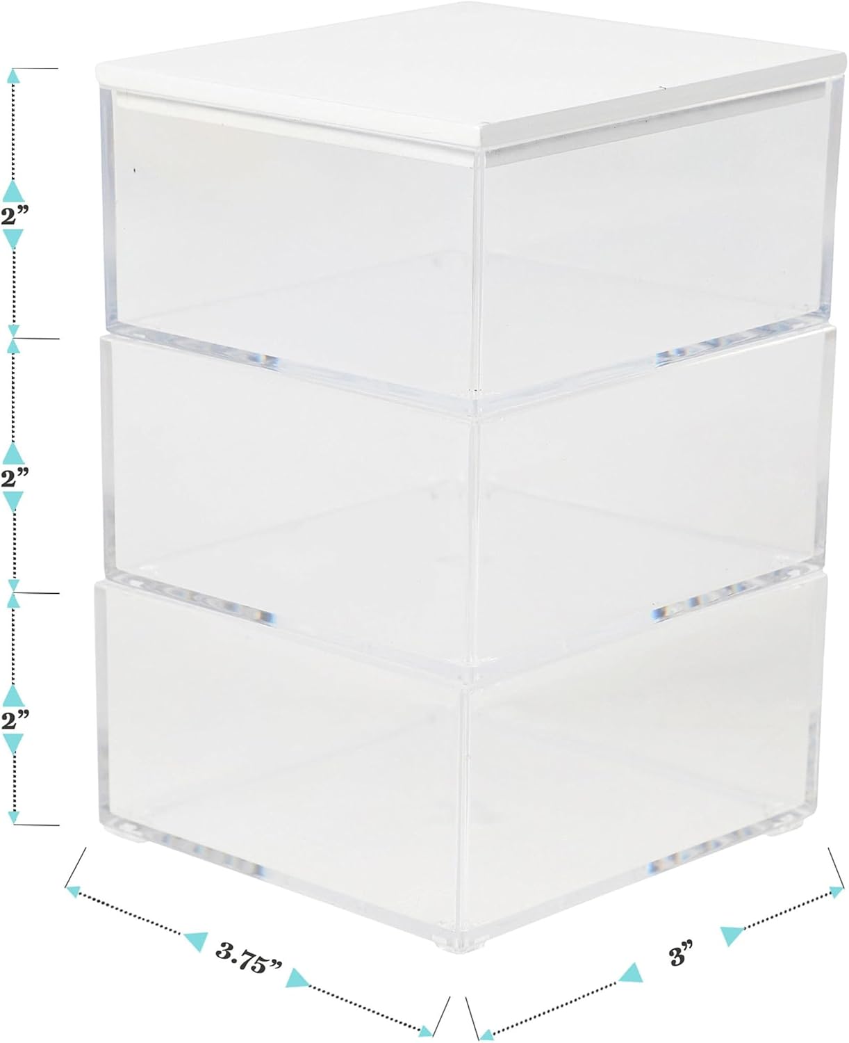 MARTHA STEWART Brody Plastic Storage Organizer Bins with Wood Lids