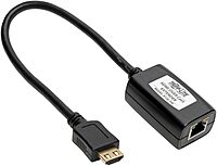 Tripp Lite HDMI Over Cat5 / Cat6 Extender, Receiver for Video and Audio 1920x1200 1080p at 60Hz (B126-1P0), Black, 100 Feet