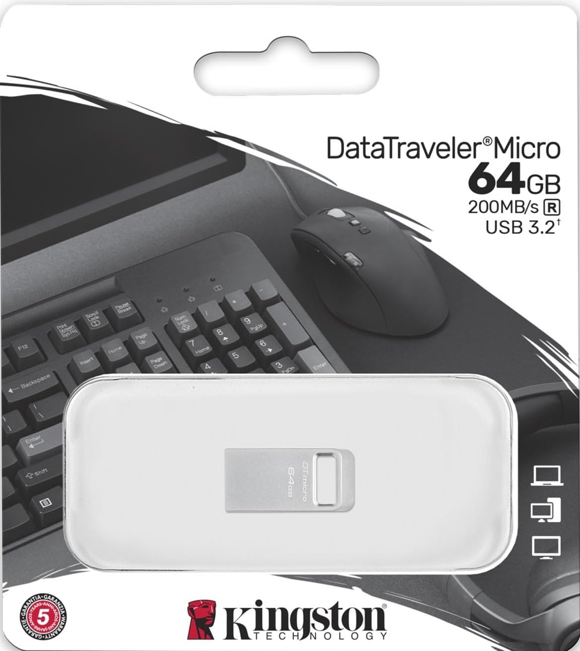 KINGSTON DataTraveler Micro USB Flash Drive | Ultra-Small Premium Metal | USB 3.2 Gen 1