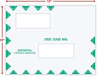 COMPLYRIGHT First Class Double-Window Tax Mailer Envelopes