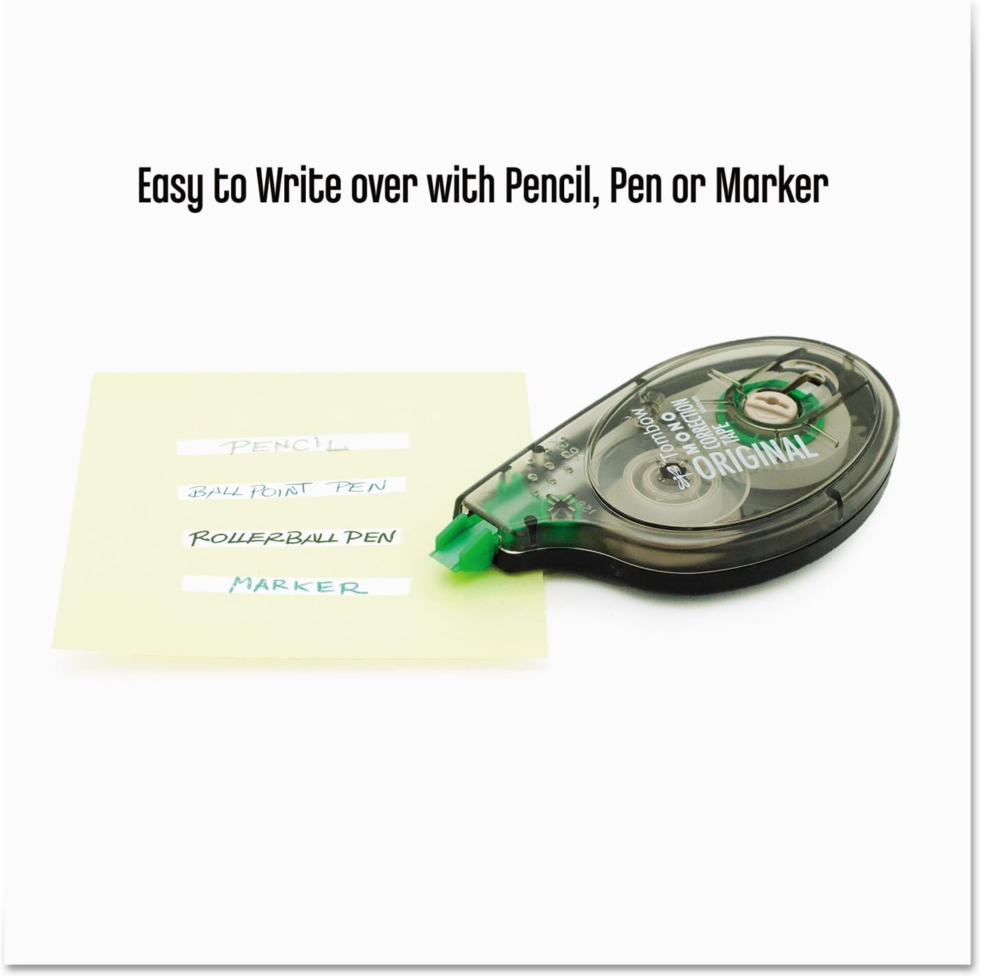 Tombow 68620 MONO Correction Tape, Non-Refillable, 1/6" x 394", White Tape 1 Count (Pack of 1)