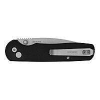 Kershaw Remnant Folding Pocket Knife, 3.25 inch D2 Stonewashed Steel Blade, Black Micarta Handle, Spear Point Shape