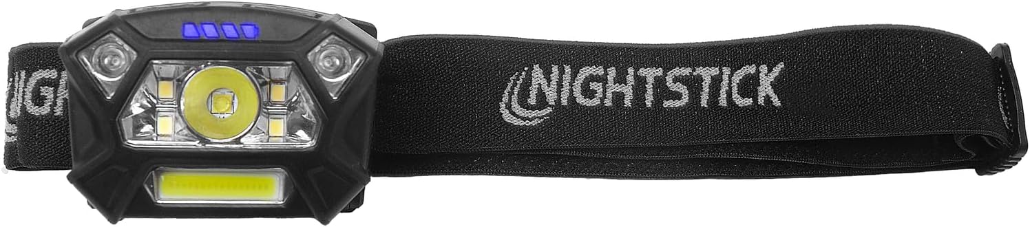 Nightstick NSP-4400B Dual-Light Headlamp w/Motion Sensing Activation - 3 AAA - Black