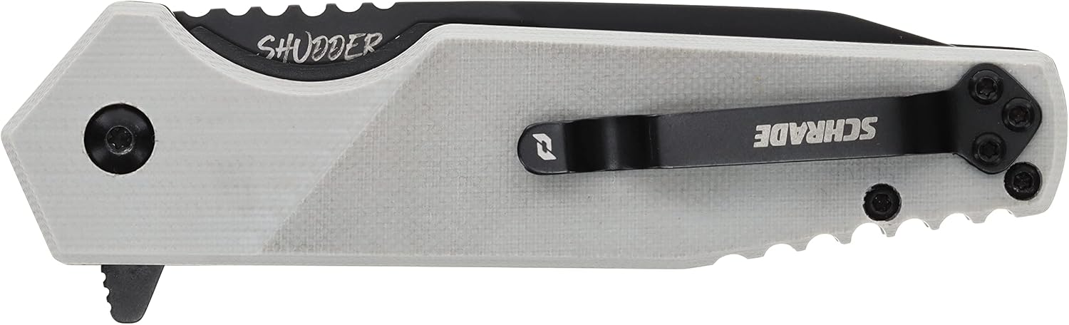 Schrade Delta Class Shudder Folder 8in with 3.5in AUS-10 Steel Blade and Aluminum Handle for EDC